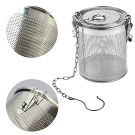 Tea Strainer Loose Tea, Tea Strainer Teapot, Extra Fine Tea Filter, Stainless Steel, Tea Filter, with Chain Hook for Loose Leaves Tea Spice Spices Herbs Coffee, Silver (10 cm / 3.94 Inches)