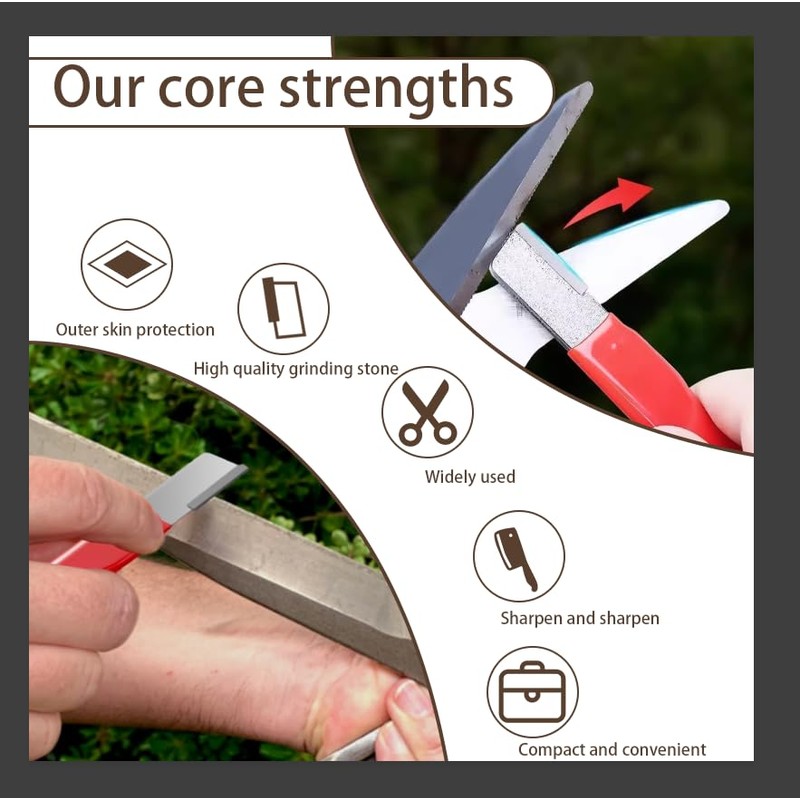 Vartraflux-2025 New Pocket Knife Sharpener, Portable Garden Tool Sharpener -