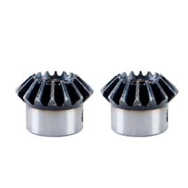 Alide 2Pcs Bevel Gear 16 Teeth 8mm Shaft Hole 1:1 Tapered Bevel Gear Sprocket 45 Steel 1.5 Module 90° Steering Wheel with for Hardware Mechanical
