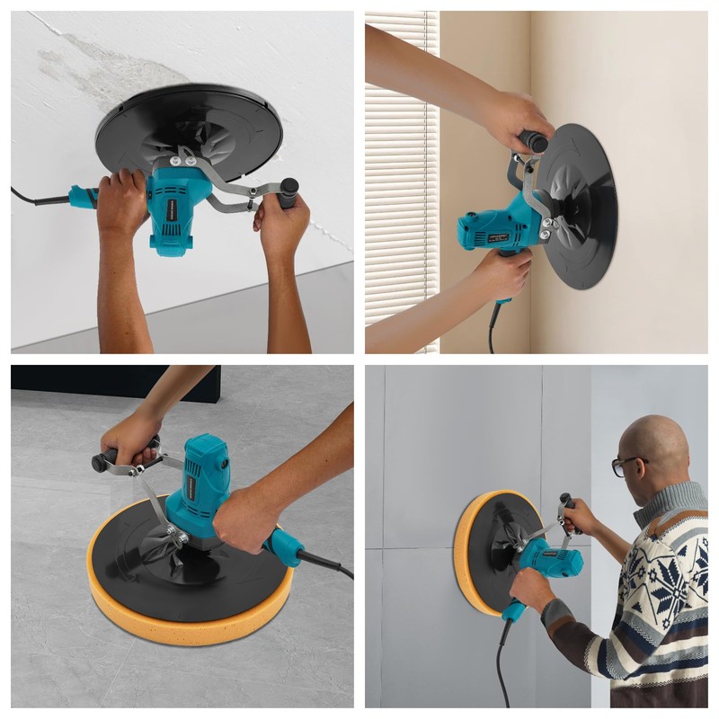 Electric Cement Mortar Trowel Sander, 850W Concrete Wall Grinder Polisher,