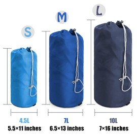 BeeGreen 3 Pack Stuff-Sacks-for-Travel-Backpacking with Dust Flap compression Ditty Bags for Outdoor Products Foldable Lightweight