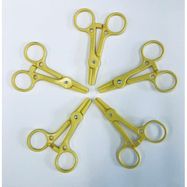 Dialysis Tubing Clamps, Yellow, Bag of 5