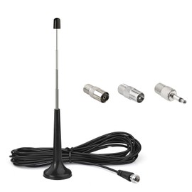 AQTAQ Telescopic FM Antenna Magnetic Base FM Radio Antenna for Pioneer Yamaha Marantz Sherwood Indoor FM Radio Bluetooth Portable Radio Tuner Stereo Receiver AV Receiver Stereo Amplifier HiFi Receiver
