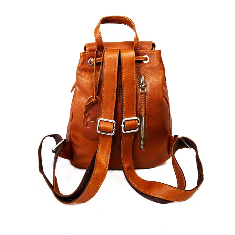 Woodland Leathers Genuine Leather anti theft backpack for women, Medium