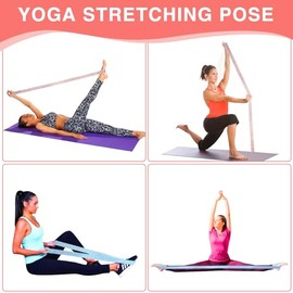 CEILIWEN - Correa elástica de yoga con bucles, correas elásticas para terapia física, banda elástica de pilates, bandas elásticas de ejercicio, correa