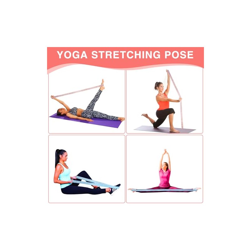 CEILIWEN - Correa elástica de yoga con bucles, correas elásticas