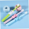 NOLITOY 1set Cartoon Toothbrushes Soft Bristles Oral Care Tools for