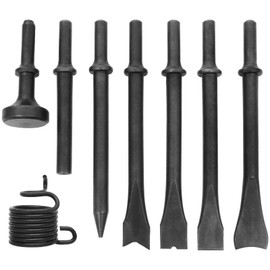 8 PCS Air Hammer Attachments, Air Chisel Bits Air Hammer Bit for 150/190/250 Air Hammer, Chipping Bits Set for Masonry Concrete Demolition