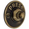 PRESS Retro Push Button Doorbell in Brass (Highlighted Bronze)