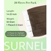 SURNEL Tape-In Extensions Real Hair Brown Hair Extensions Real Hair