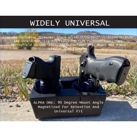Cupolster®, MultiFit Vehicle Gun Holster Fits Glock, Smith and Wesson Shield, Sig, Canik and Similar Size Firearms (Alpha One Series - Medium/Large Frame Firearms) by VETS Tactical®