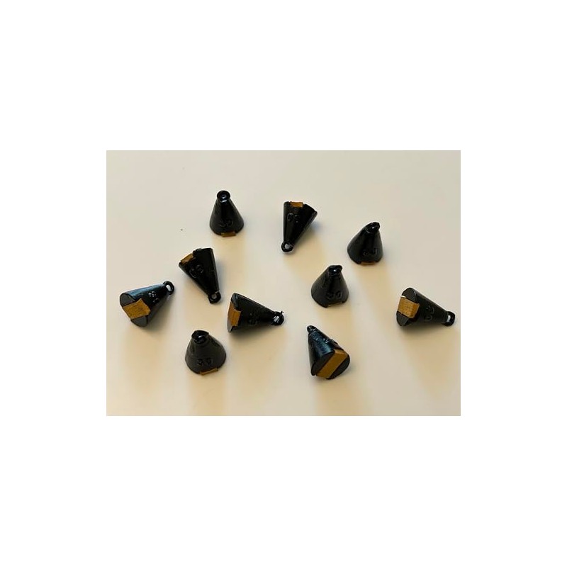 TMC Pack of 10 x Fishing Plummets - 30g Plummets