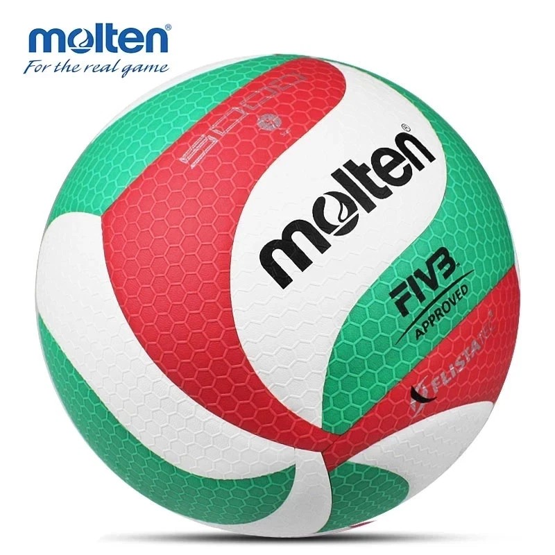 Molten V5M5000 Volleyball, Soft Touch, Indoor/Outdoor PU Microfiber Ball Size