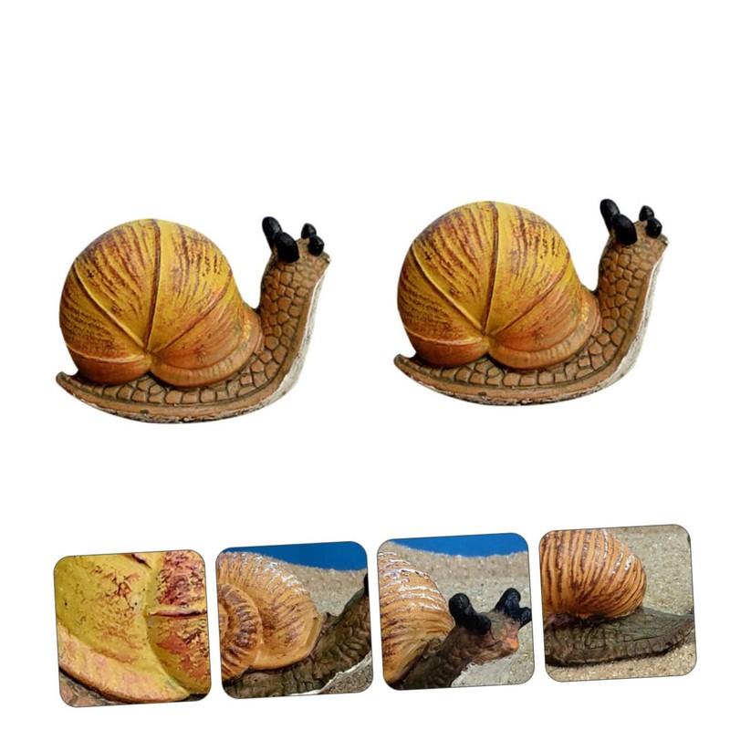 Gogogmee Snail Resin Crafts Vivid Snail Ornament Figurine Adornment Household