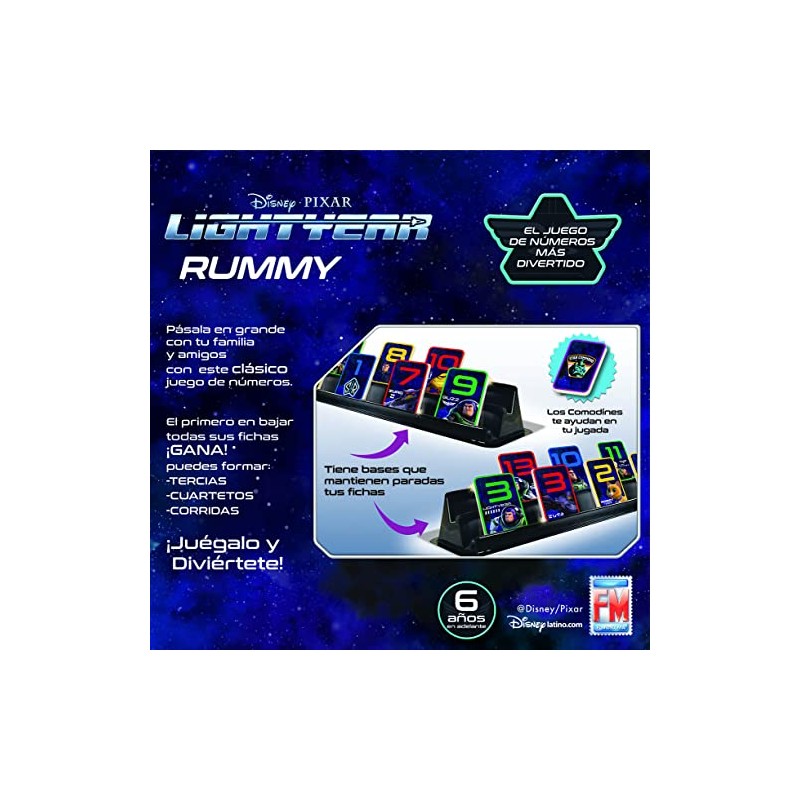 Rummy-Domino Lightyear| Juego de Mesa Fotorama