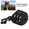 Black Horse Grazing Muzzle Easy Breathe Horse Mouth Cover with