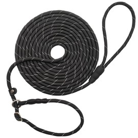 BTINESFUL 10FT / 15FT / 20FT Slip Lead Dog Leash, Reflective 1/3” Rope Leash Long Training Lead for Small Medium Dogs