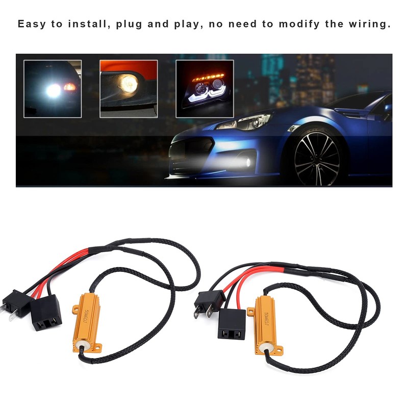 LED Decoder 2pcs H7 LED Decoder 50W 6ohm Load Resistor