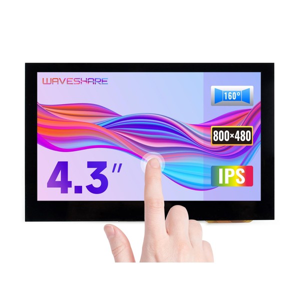 Waveshare 4.3inch Capacitive Touch Screen LCD Compatible with Raspberry Pi