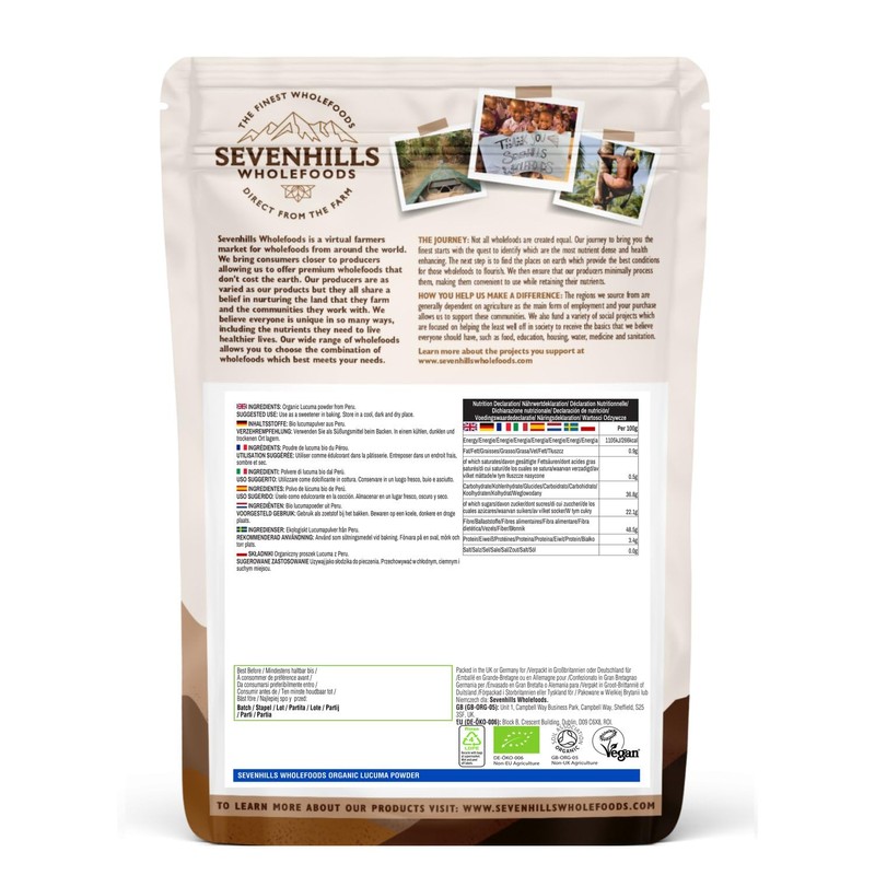 Sevenhills Wholefoods Organic Lucuma Powder 400g
