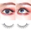 Musegetes NL-24 3D Mink Hair False Eyelashes, Transparent Axis False