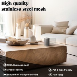 Wanqueen Wire Mesh Roll for Mice Control, 5'' * 50Ft Stainless Steel Mesh Rodent Rat for Gap Wall Hole Filler, Flexible Metal Rodent Proof Wire Mesh for Garden and House