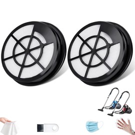 2-Pack NEN110A Vacuum Filter Replacement for Eureka Whirlwind Bagless Canister Vacuum Cleaner - Compatible with NEN110A/NEN110B/NEN110D Models, Includes Inlet Frame & Sponge Filter (Part #NEN0101)