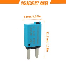 HUAREW Manual Reset Fuse E73 E79 car ATM Low Profile Mini Blade Style Circuit Breaker T3 5A 6A 7.5A 10A 15A 20A 25A 30A Boat Marine RV Car Truc DC 12V 28 Volts（8 pcs Mixed）