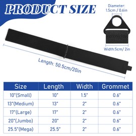 4 Pack Heavy Duty Cable Straps, Reusable Hook and Loop Cord Organizer (20")