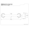 Kingston Brass DR814121 Designer Trimscape Laurel Decor 12-Inch Grab Bar