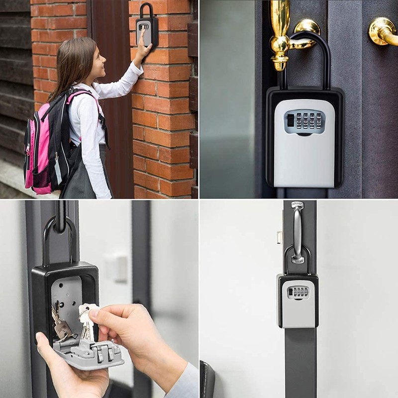 ZHEGE Key Lock Box For Outside,Lock Box With Combination Lock