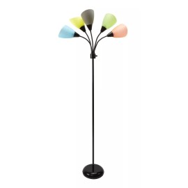 Mainstays Lampara De Pie Mainstays 5 Luces Pantalla Multicolor Pastel