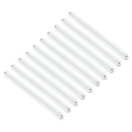 QUARKZMAN Drawer Runners, Pack of 10 235 mm - Plastic Drawer Runners, Side Mounted Grooved Guide Rails for Drawers of Cupboards, Bedside Cabinets (White)