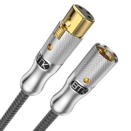EMK XLR-Mikrofonkabel, XLR-Stecker auf XLR-Buchse, 3-polig, symmetrisches Mischpult-Lautsprecherkabel, Equalizer-Mikrofon-Vorverstärkerkabel (10M, XLR-Stecker auf Buchse, Silber)