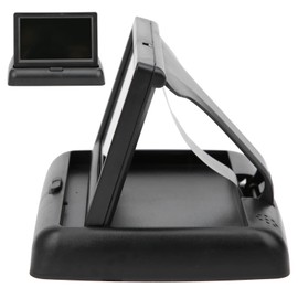 Car Auto Foldable Monitor, Car LCD Monitor Rear View Monitor 4.3in LCD Screen Dash Stand for Computer Display for Car Video Player for Mini TV