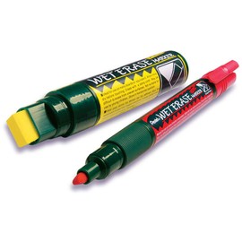 Pentel Chalk Marker Waterproof Wet Erase Chisel Tip White Ref SMW26-W