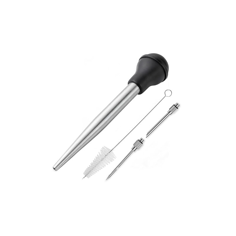 Rainspire Upgraded Large Stainless Steel Turkey Baster for Cooking With