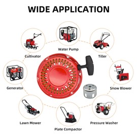Strongthium GX120 GX160 GX200 Recoil Starter Pull Start Assembly w/Cup RED