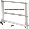 Simple Houseware Commercial Grade Z-Base Double Rod Garment Rack, 600lb