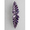 Faship Gorgeous Purple CZ Crystal floral Hair Barrette