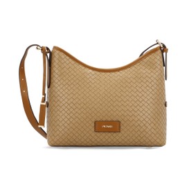 Picard Piastrelle Women's Shoulder Bag Made of Recycled PU Medium with Zip Shoulder Bag Everyday Going Out, Hazel