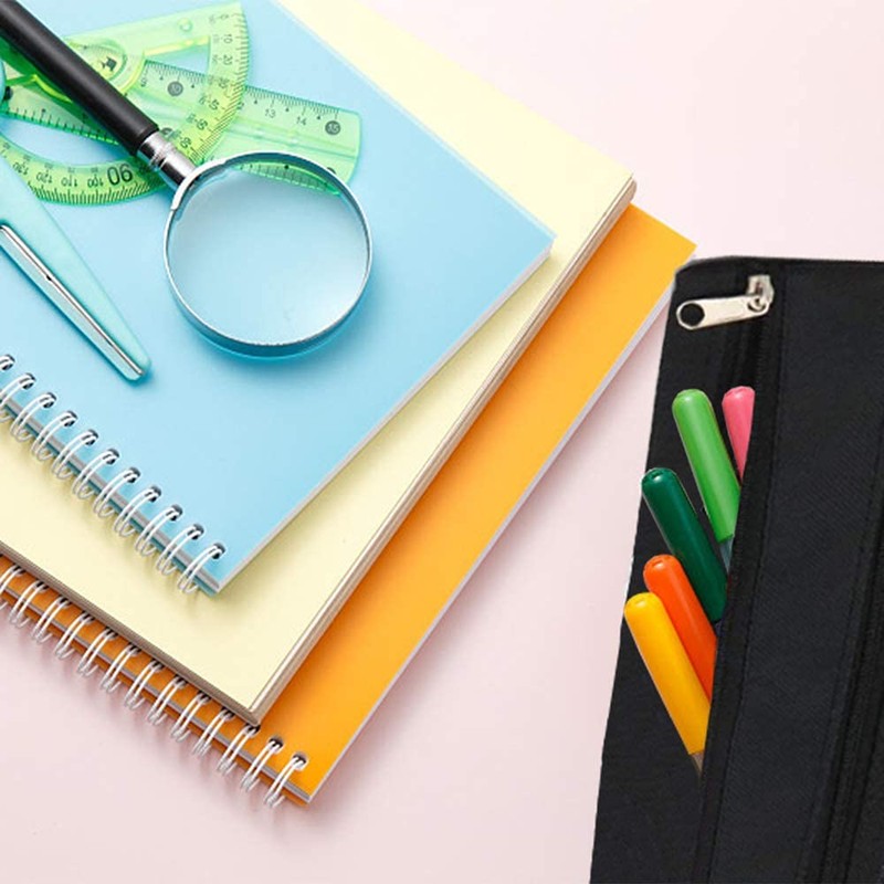 Cinvo Modern 3 Ring Pencil Case Zipper Pencil Pouch Canvas