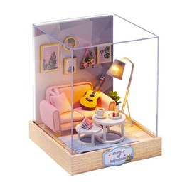 Flever Dollhouse Miniature DIY House Kit Creative Room with Furniture for Romantic Artwork Gift (Afternoon Tea Time)