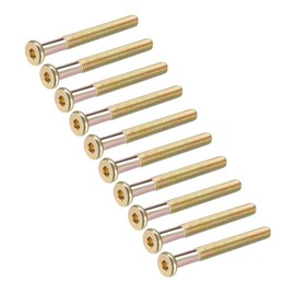 sourcing map M8x75mm Furniture Screw Hex Socket Machine Screws Zinc Plated Fasteners Bolts Half Thread Carbon Steel 10Pcs