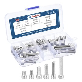 Kozelo 36pcs M6 Socket Head Cap Screws Bolts Nuts Assortment Kit - [M6x8/10/16/20/25/35mm] 304 Stainless Steel Allen Socket Drive for 3D Printer