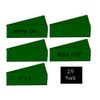 Magna Visual 1" x 3" Green Pre-Cut Write On Wipe