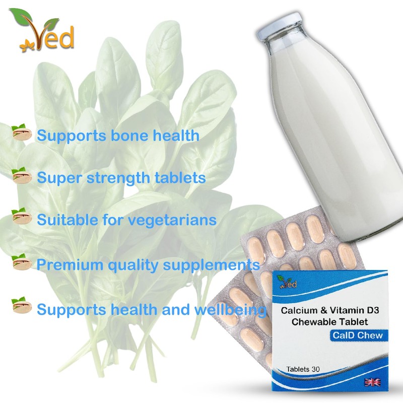 VED Calcium & D3 CHEWABLE Tablet | 30 Days Supply