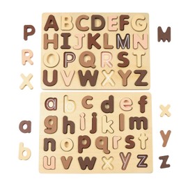 Excellerations WoodWonders? Alphabet Puzzles Natural - Set of 2