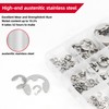 AIMUNOK 415Pcs E-Clip External Retaining Rings Snap Rings Assortment Set,