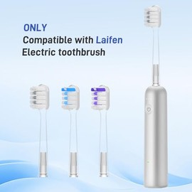 Cabezales de repuesto compatibles con el cepillo de dientes eléctrico Laifen Wave, súper limpios y blanqueadores - Transparentes, paquete de 10